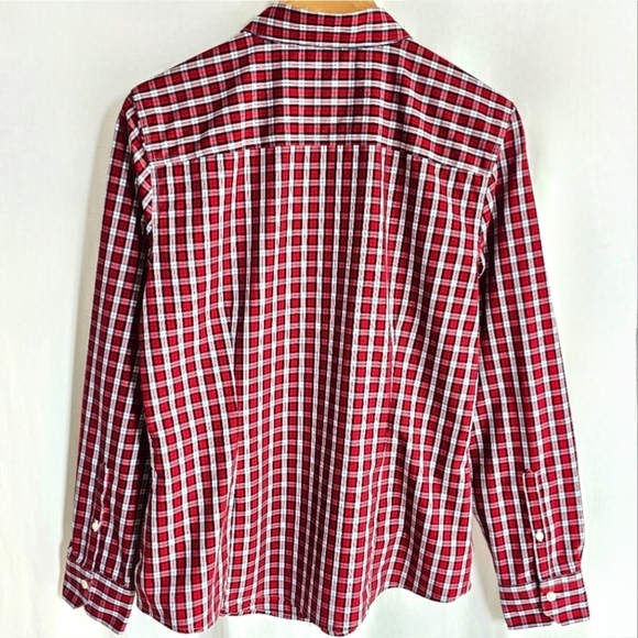 Brooks Brothers Red Plaid Fitted Non-Iron Cotton Button Shirt - Picture 10 of 16